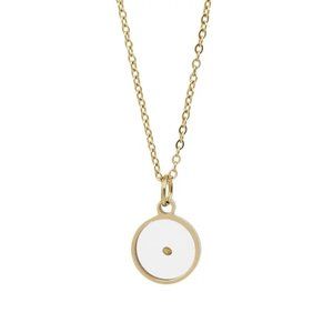 18k Gold Mustard Seed Faith Round Necklace